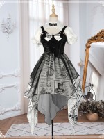 YINGLUOFU - Black and White Alice One-piece