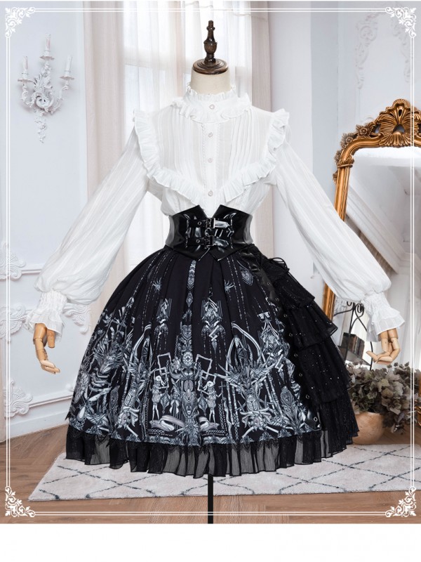 YINGLUOFU - Eye of the Red Heart Gothic Jumperskirt YINGLUOFU - Eye of the Red Heart Gothic Jumperskirt