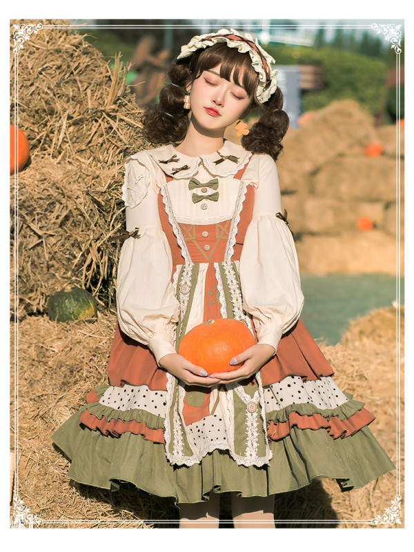 YINGLUOFU - May Peach Country Style One-piece YINGLUOFU - May Peach Country Style One-piece