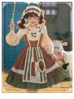 YINGLUOFU - May Peach Country Style One-piece YINGLUOFU - May Peach Country Style One-piece