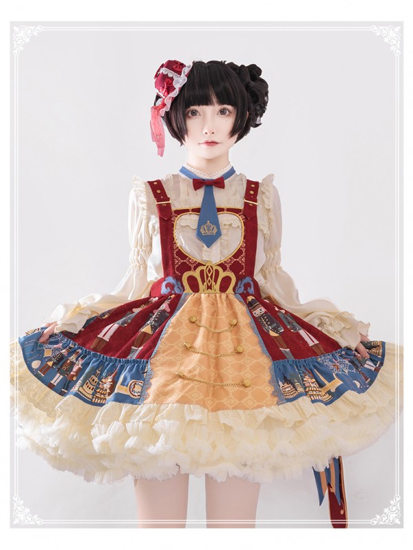 YINGLUOFU - The Nutcracker Suspender Skirt YINGLUOFU - The Nutcracker Suspender Skirt