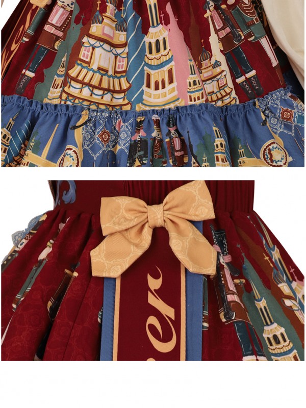 YINGLUOFU - The Nutcracker Suspender Skirt YINGLUOFU - The Nutcracker Suspender Skirt