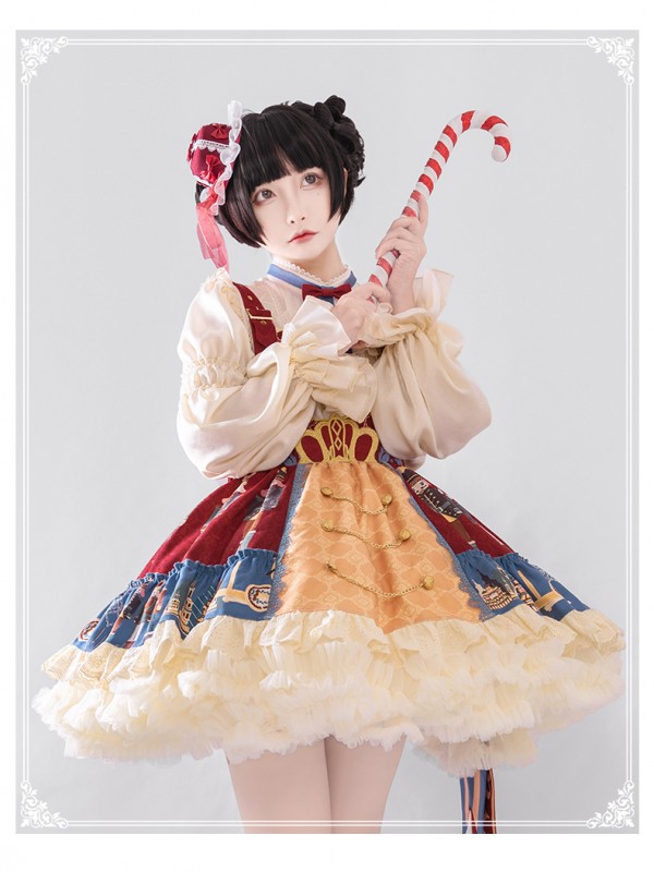 YINGLUOFU - The Nutcracker Suspender Skirt YINGLUOFU - The Nutcracker Suspender Skirt