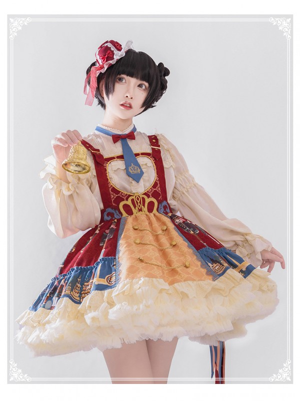 YINGLUOFU - The Nutcracker Suspender Skirt YINGLUOFU - The Nutcracker Suspender Skirt