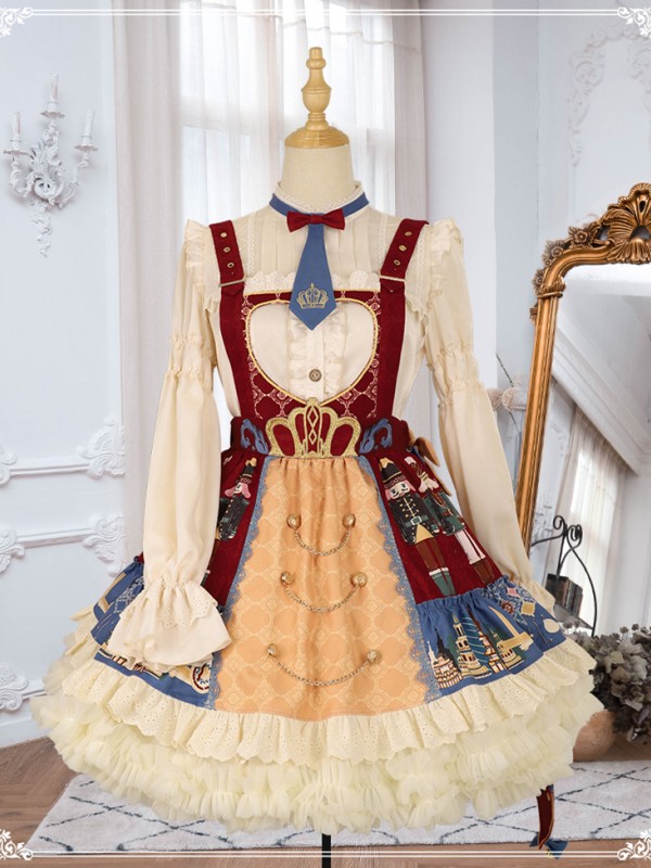 YINGLUOFU - The Nutcracker Suspender Skirt YINGLUOFU - The Nutcracker Suspender Skirt