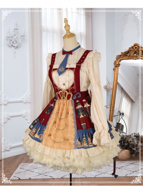 YINGLUOFU - The Nutcracker Suspender Skirt YINGLUOFU - The Nutcracker Suspender Skirt