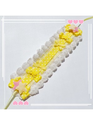 Yellow Lolita Lace Hair Band