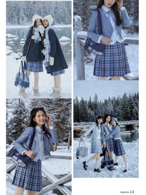 ZONPER - JK Uniform MingQuan Girl Plaid Skirt