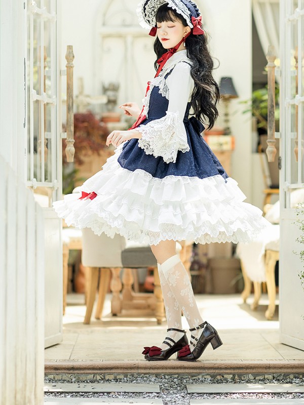 Zhijinyuan - Snow White Elegant Jumperskirt Zhijinyuan - Snow White Elegant Jumperskirt