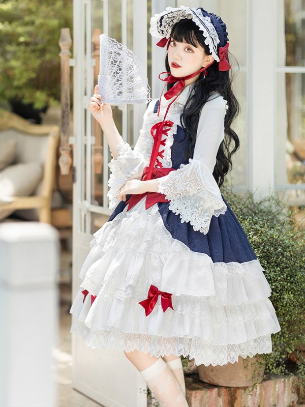 Zhijinyuan - Snow White Elegant Jumperskirt Zhijinyuan - Snow White Elegant Jumperskirt