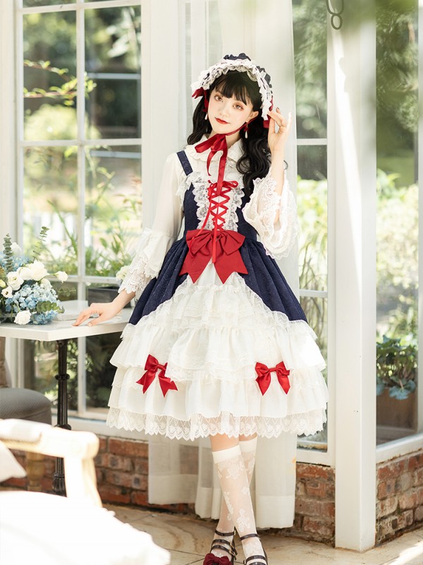 Zhijinyuan - Snow White Elegant Jumperskirt Zhijinyuan - Snow White Elegant Jumperskirt