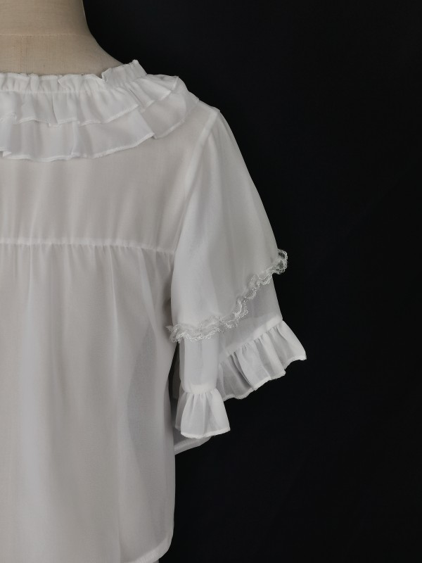 Lolita summer princess sleeves lace short sleeved blouse Lolita summer princess sleeves lace short sleeved blouse