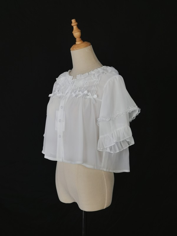Lolita summer princess sleeves lace short sleeved blouse Lolita summer princess sleeves lace short sleeved blouse