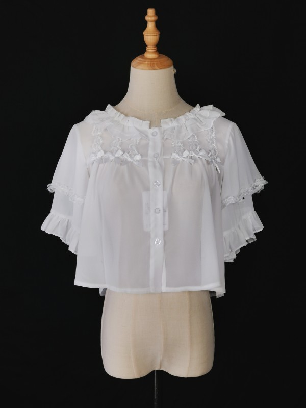 Lolita summer princess sleeves lace short sleeved blouse Lolita summer princess sleeves lace short sleeved blouse