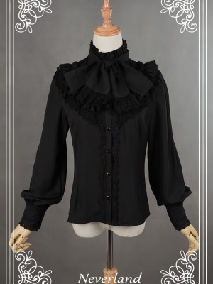 Bowknot Lantern Sleeve Blouse