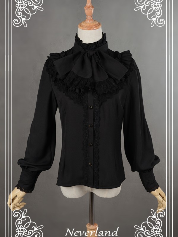 Bowknot Lantern Sleeve Blouse