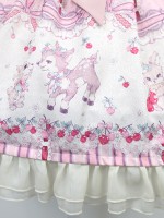 Sweet Cherry Deer Heart Belt Jumperskirt