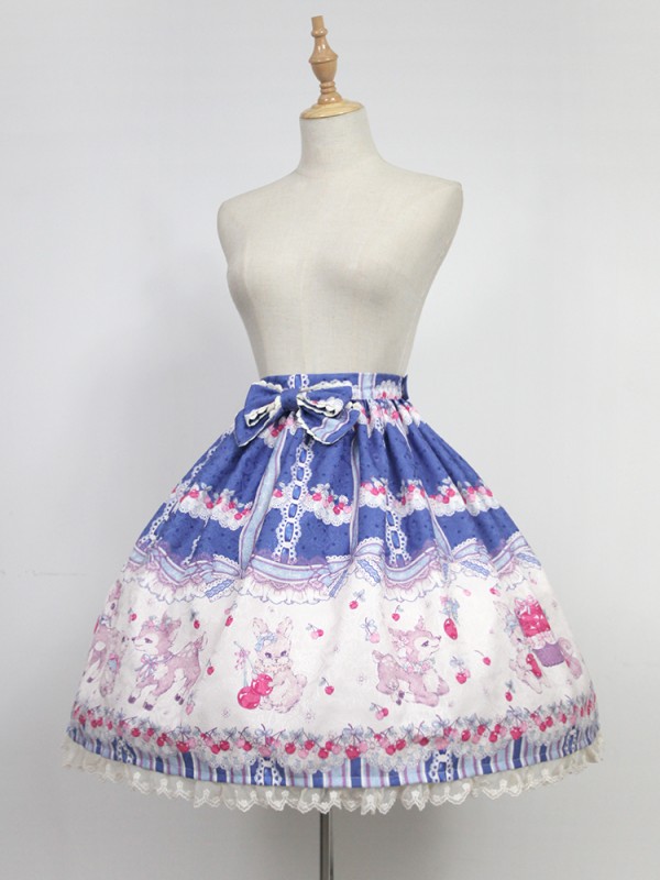 Sweet Cherry Deer Skirt