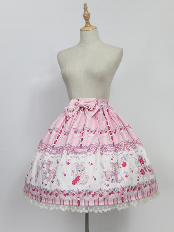 Sweet Cherry Deer Skirt