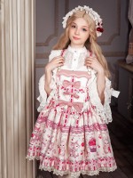 Sweet Cherry Deer Shoulder Strap Jumperskirt