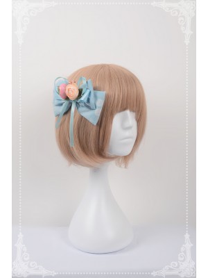 Chinese Walking Cat Flower Hair Clip 