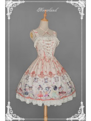 Chinese Walking Cat Halter Jumperskirt