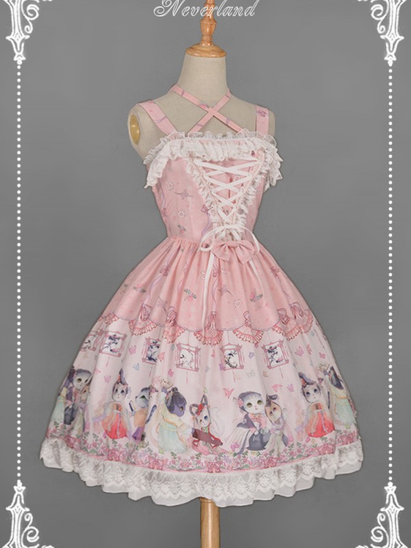 Chinese Walking Cat Halter Jumperskirt Chinese Walking Cat Halter Jumperskirt