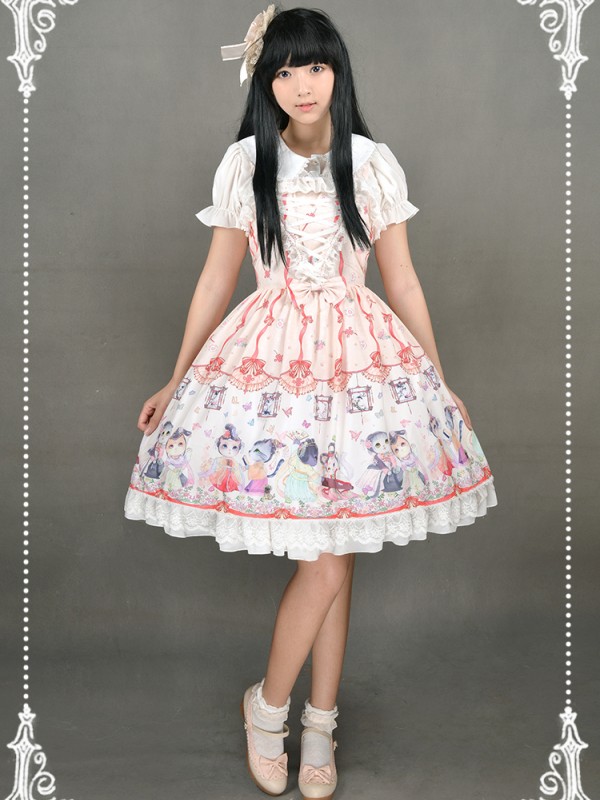 Chinese Walking Cat Halter Jumperskirt
