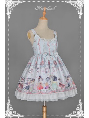 Chinese Walking Cat Strap Jumperskirt