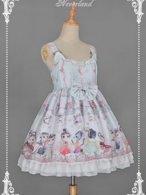 Chinese Walking Cat Strap Jumperskirt