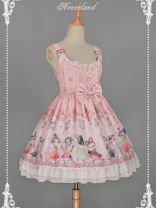 Chinese Walking Cat Strap Jumperskirt Chinese Walking Cat Strap Jumperskirt