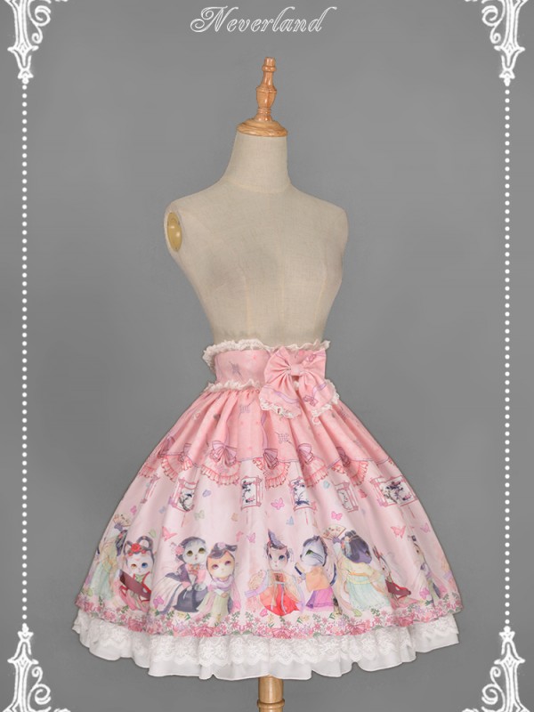 Chinese Walking Cat Skirt Chinese Walking Cat Skirt