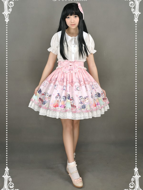 Chinese Walking Cat Skirt