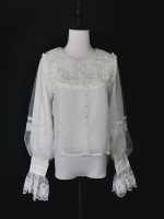 Classic Lolita lantern sleeves and embroidered neck blouse Classic Lolita lantern sleeves and embroidered neck blouse