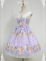 Sweet and Lovely Don't Eat Bunny Round Collar JSK Lolita Jumperskirt