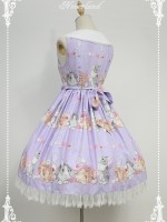 Sweet and Lovely Don't Eat Bunny Round Collar JSK Lolita Jumperskirt