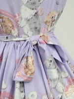 Sweet and Lovely Don't Eat Bunny Round Collar JSK Lolita Jumperskirt
