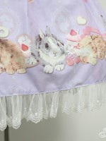 Sweet and Lovely Don't Eat Bunny Round Collar JSK Lolita Jumperskirt