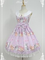 Sweet and Lovely Don't Eat Bunny Round Collar JSK Lolita Jumperskirt