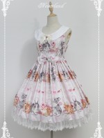 Sweet and Lovely Don't Eat Bunny Round Collar JSK Lolita Jumperskirt