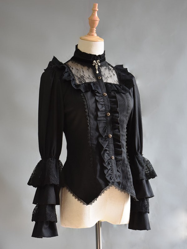 +Dangerous Liaisons+  Retro Gothic Court Blouse 013