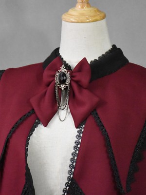 +Plain Doll+  Retro Gothic Peak Collar Vampire Style Cape 001