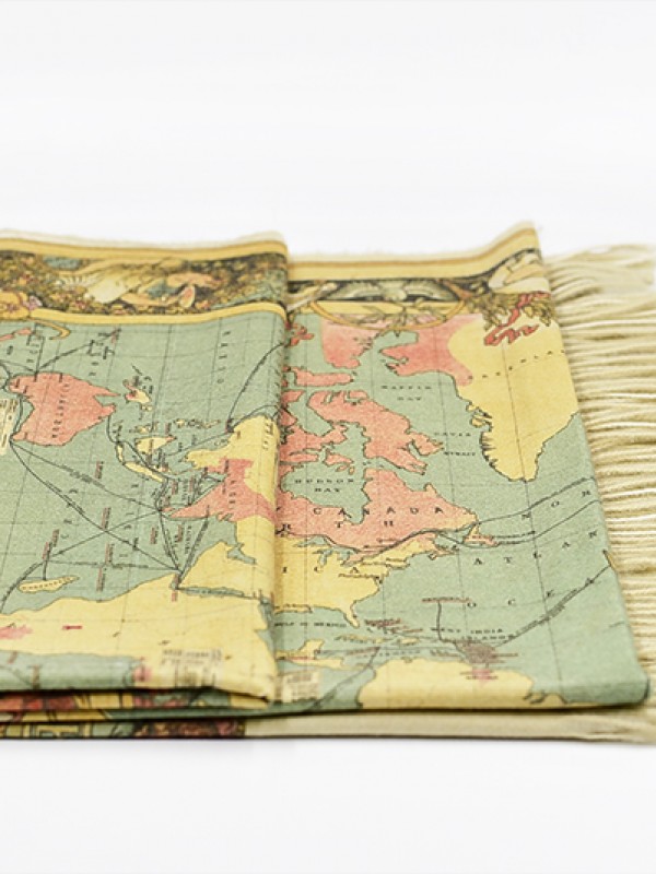 Ancient World Map Scarf