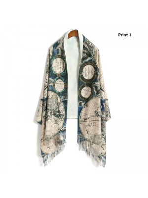 Ancient World Map Scarf