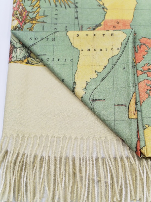 Ancient World Map Scarf