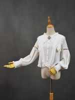 +Mercédes+ Retro Court Lace Peaked Collar Blouse 002 +Mercédes+ Retro Court Lace Peaked Collar Blouse 002