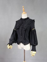 +Mercédes+ Retro Court Lace Peaked Collar Blouse 002 +Mercédes+ Retro Court Lace Peaked Collar Blouse 002
