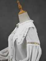 +Mercédes+ Retro Court Lace Peaked Collar Blouse 002 +Mercédes+ Retro Court Lace Peaked Collar Blouse 002