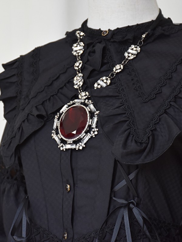 +Mercédes+ Retro Gothic Peaked Collar One-piece 053 +Mercédes+ Retro Gothic Peaked Collar One-piece 053