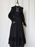 +Mercédes+ Retro Gothic Peaked Collar One-piece 053 +Mercédes+ Retro Gothic Peaked Collar One-piece 053